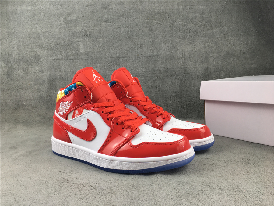 2021 Air Jordan 1 White Red Shoes